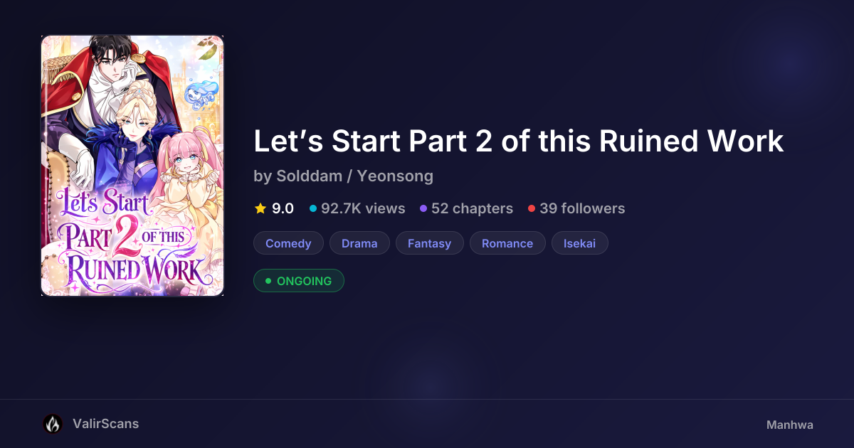 Let’s Start Part 2 of this Ruined Work by Solddam / Yeonsong | ValirScans