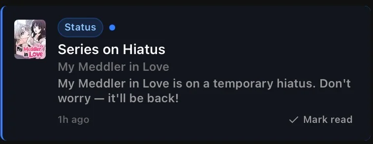 Image 1 of 1 attached to "NOOOO IT’S ON HIATUS NOOOOOOO I AM GONNA DIIIIIE"