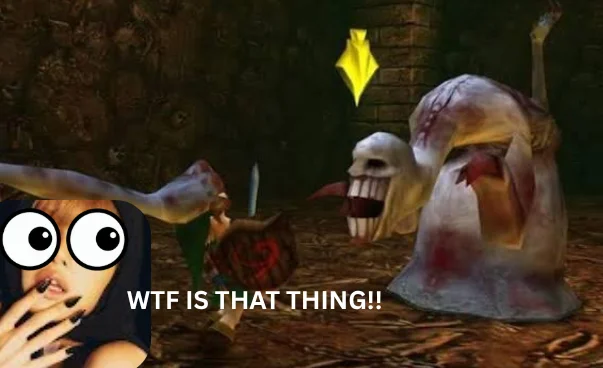 Image 4 of 5 attached to "I made auntie play Zelda and def didnt traumatize her :D"